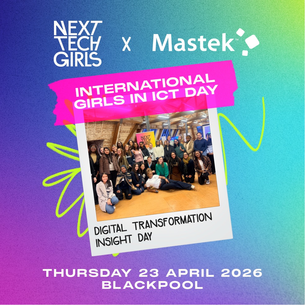 An advert for the Next Tech Girls and Mastek Insight Day in Blackpool on 23rd April 2026
